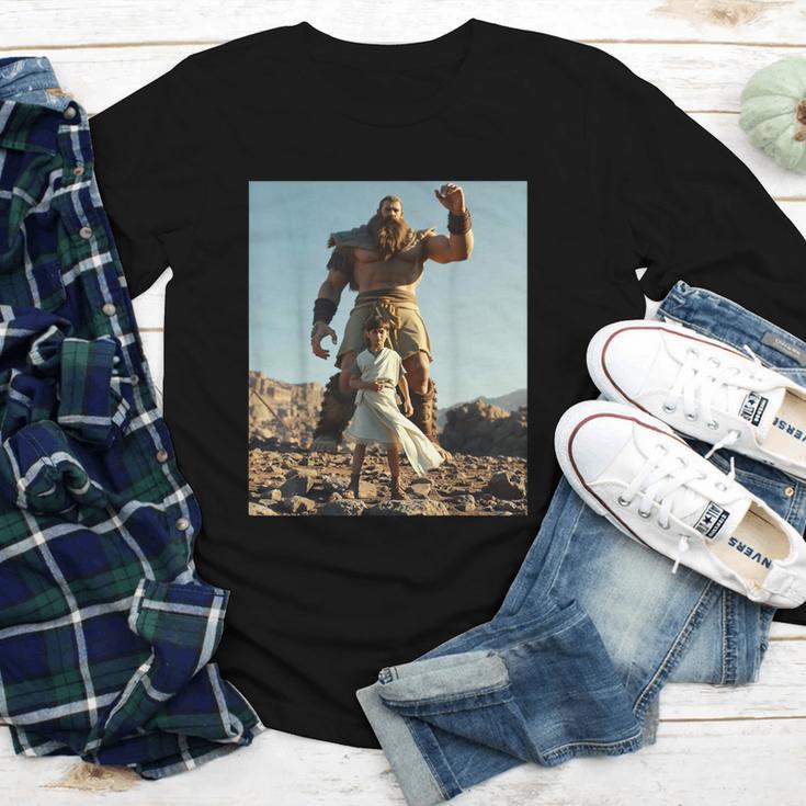 David And Goliath Bible Book Of Samuel King David Youth Long Sleeve Tee