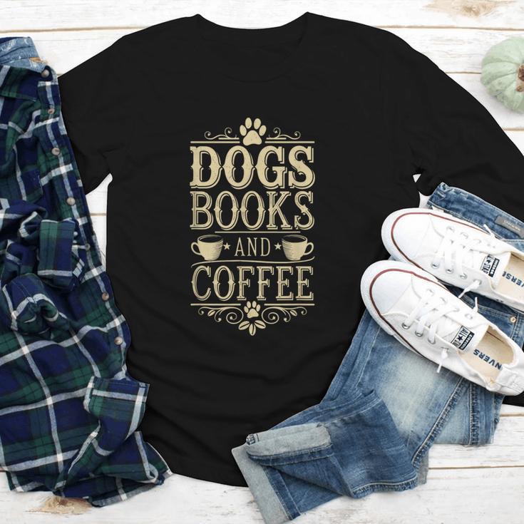 Dogs Books And Coffee Youth Long Sleeve Tee