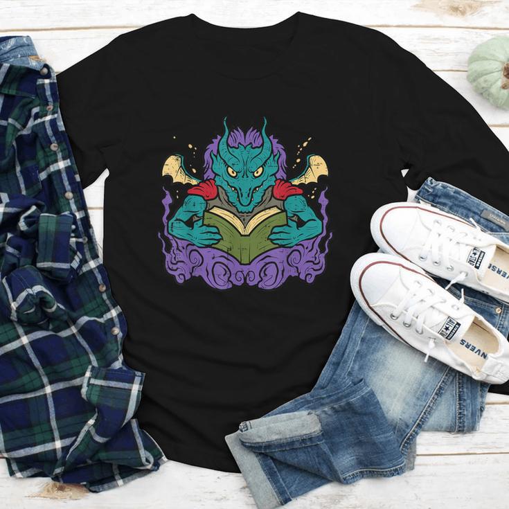 Dragon Read Reading Librarian Book Across America Kids Youth Long Sleeve Tee