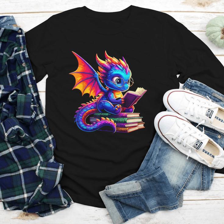 Dragon Reading a Book Bookworm Book Lover Youth Long Sleeve Tee Dragon Reading a Book Bookworm Book Lover Youth Long Sleeve Tee