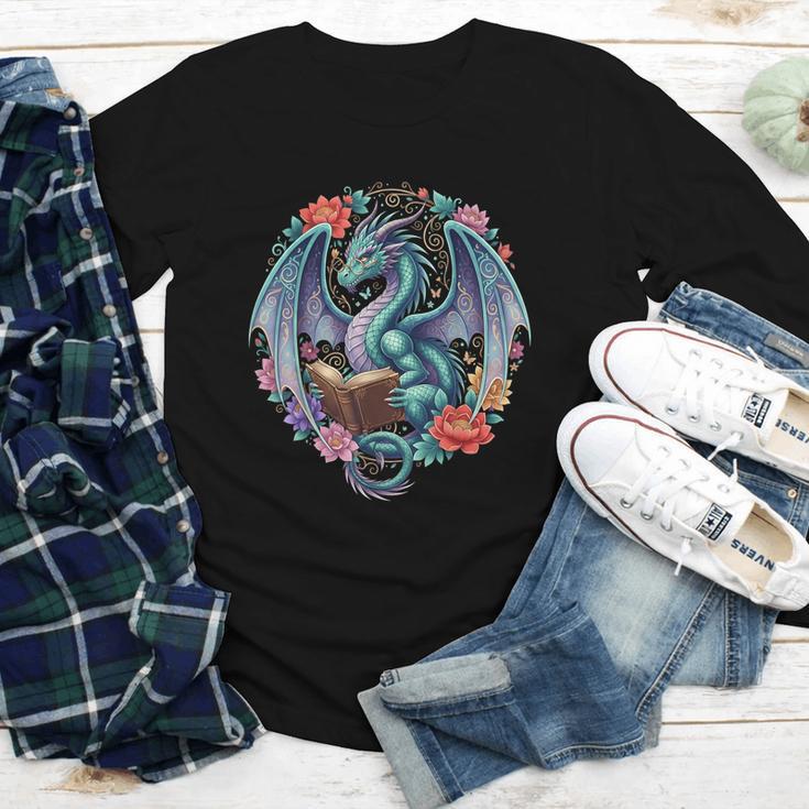 Dragon Reading Book Girls Kids Bookworm Book Lover Youth Long Sleeve Tee Dragon Reading Book Girls Kids Bookworm Book Lover Youth Long Sleeve Tee