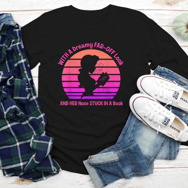 With A Dreamy Far-Off Look And Her Nose Stuck In A Book Youth Long Sleeve Tee