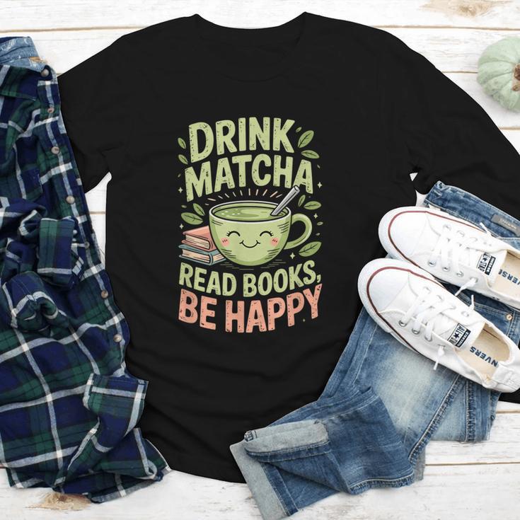 Drink Matcha Read Books Be Happy Green Tea Matcha Youth Long Sleeve Tee Drink Matcha Read Books Be Happy Green Tea Matcha Youth Long Sleeve Tee