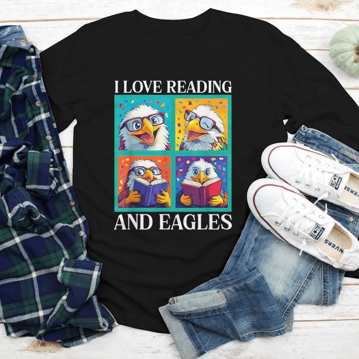 Eagle Love Reading And Eagles Child Book Lover Youth Long Sleeve Tee