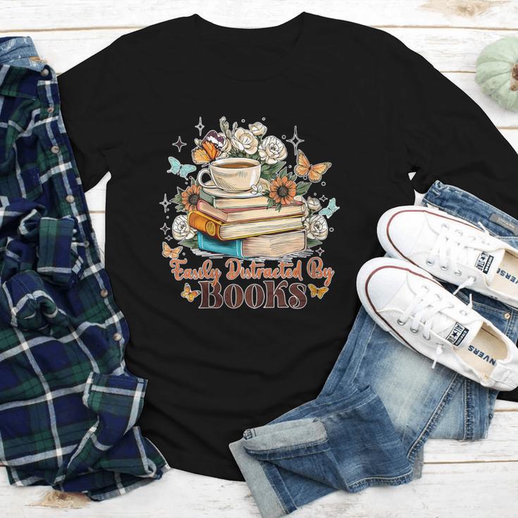 Easily Distracted By Books Book Wildflowers Book Lovers Youth Long Sleeve Tee