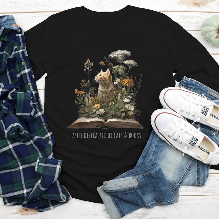Easily Distracted By Cats And Books Youth Long Sleeve Tee