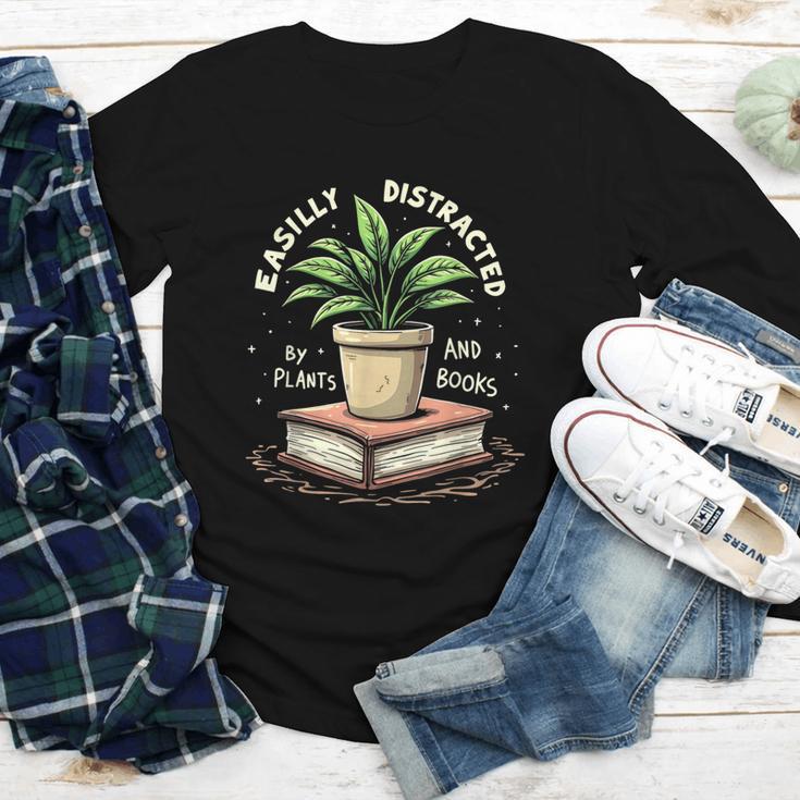 Easily Distracted By Plants And Books Youth Long Sleeve Tee
