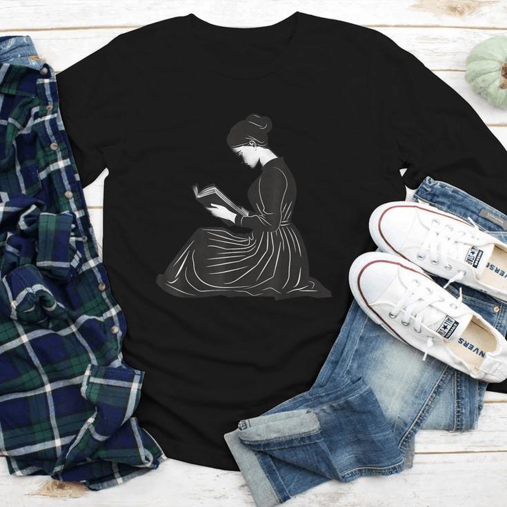 Emily Dickinson Reading A Book Youth Long Sleeve Tee