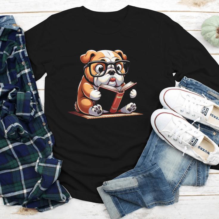English Bulldog Reading a Book Dog For Men Women Girls Kids Youth Long Sleeve Tee English Bulldog Reading a Book Dog For Men Women Girls Kids Youth Long Sleeve Tee