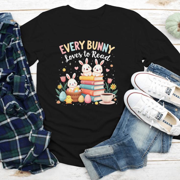Every Bunny Loves To Read Book Lover Easter Day Apparel Youth Long Sleeve Tee