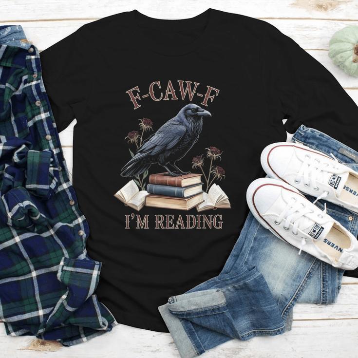 F-CAW-F Crow Book Lover Reader Gothic Humor Youth Long Sleeve Tee F-CAW-F Crow Book Lover Reader Gothic Humor Youth Long Sleeve Tee