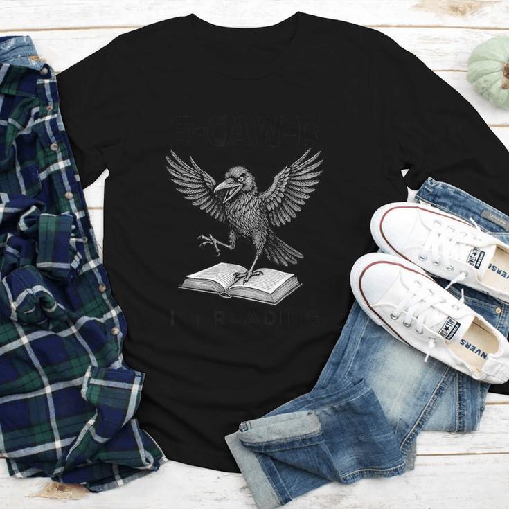 F-Caw-F Crow Book Lovers Vintage Bookish Bird Youth Long Sleeve Tee