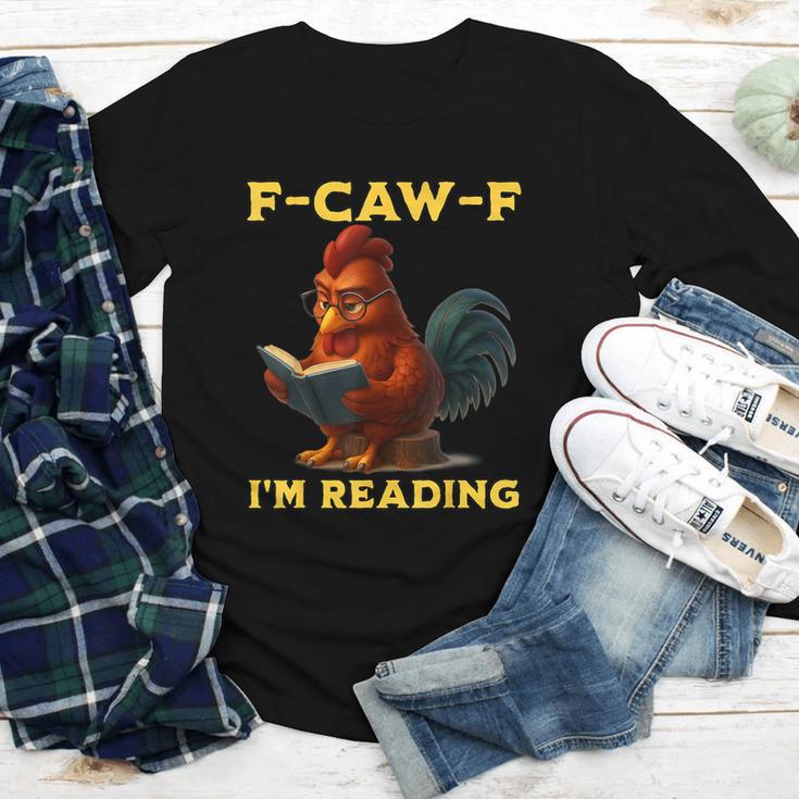F-CAW-F I'm Reading Chicken Book Lover Introvert Meme Youth Long Sleeve Tee F-CAW-F I'm Reading Chicken Book Lover Introvert Meme Youth Long Sleeve Tee