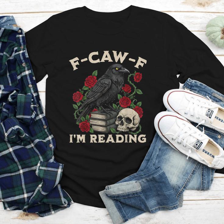 F-CAW-F I'm Reading Crow Book Lover Introvert Meme Youth Long Sleeve Tee F-CAW-F I'm Reading Crow Book Lover Introvert Meme Youth Long Sleeve Tee