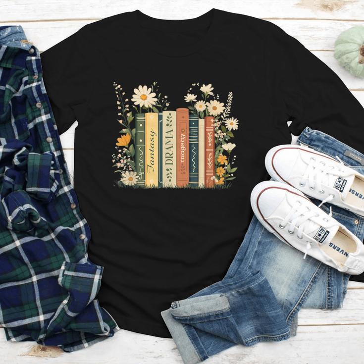 Fantasy Drama Tragedy Book Floral Subtle Youth Long Sleeve Tee