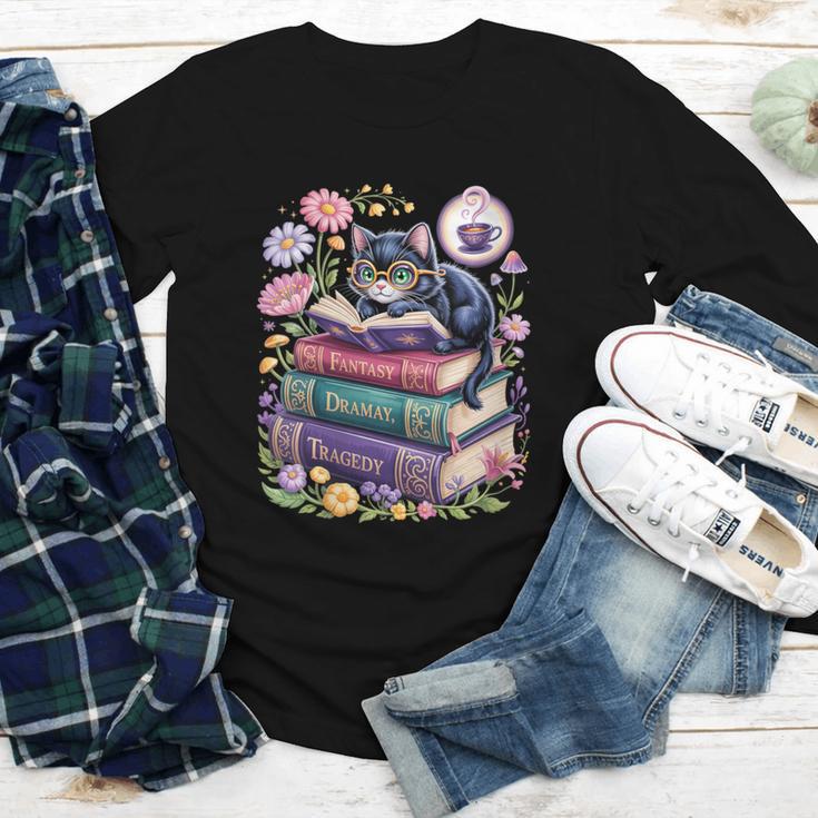 Fantasy Drama Tragedy Cute Cat Book Lover Readers Librarians Youth Long Sleeve Tee Fantasy Drama Tragedy Cute Cat Book Lover Readers Librarians Youth Long Sleeve Tee