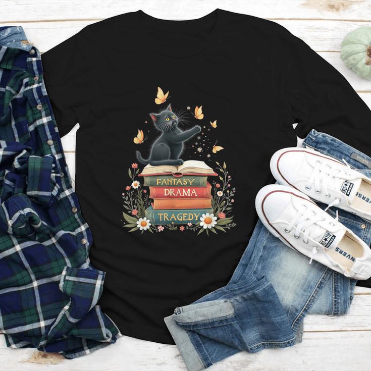 Fantasy Drama Tragedy Reading Lover Book Cat Humor Youth Long Sleeve Tee Fantasy Drama Tragedy Reading Lover Book Cat Humor Youth Long Sleeve Tee