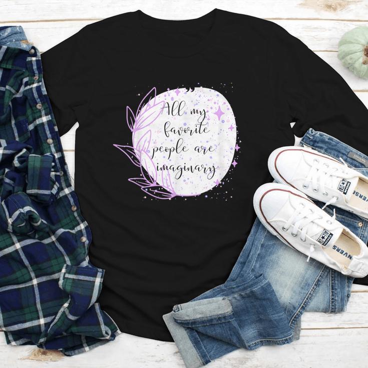 All My Favorite People Are Imaginary Book Lover Idea Youth Long Sleeve Tee