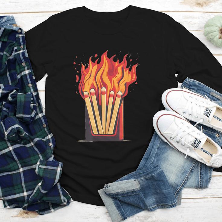Flames And Lighter Costume For Matchbook Lovers Youth Long Sleeve Tee
