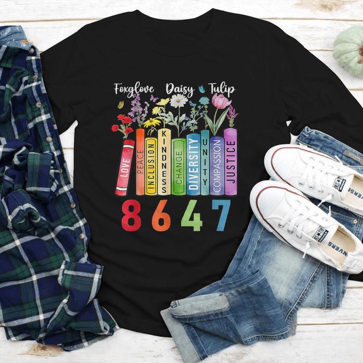 Floral Foxglove Daisy Tulip 8647 Books Lover Blooming Flower Youth Long Sleeve Tee