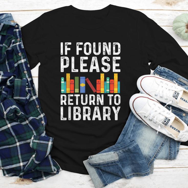 If Found Please Return To Library Book Lover Youth Long Sleeve Tee