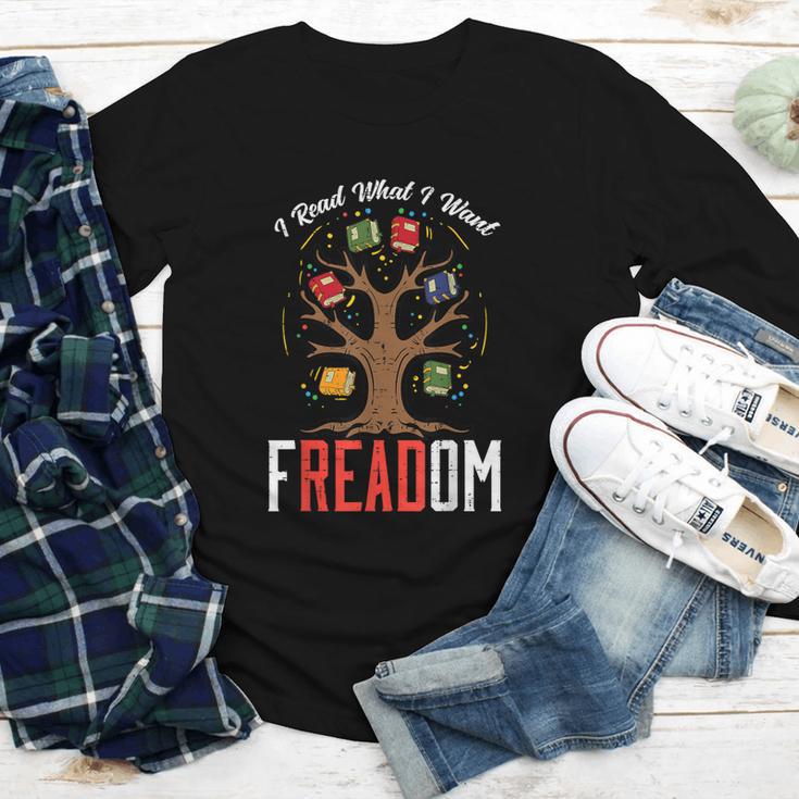 Freadom Tree Read Reading Librarian Book Across America Youth Long Sleeve Tee