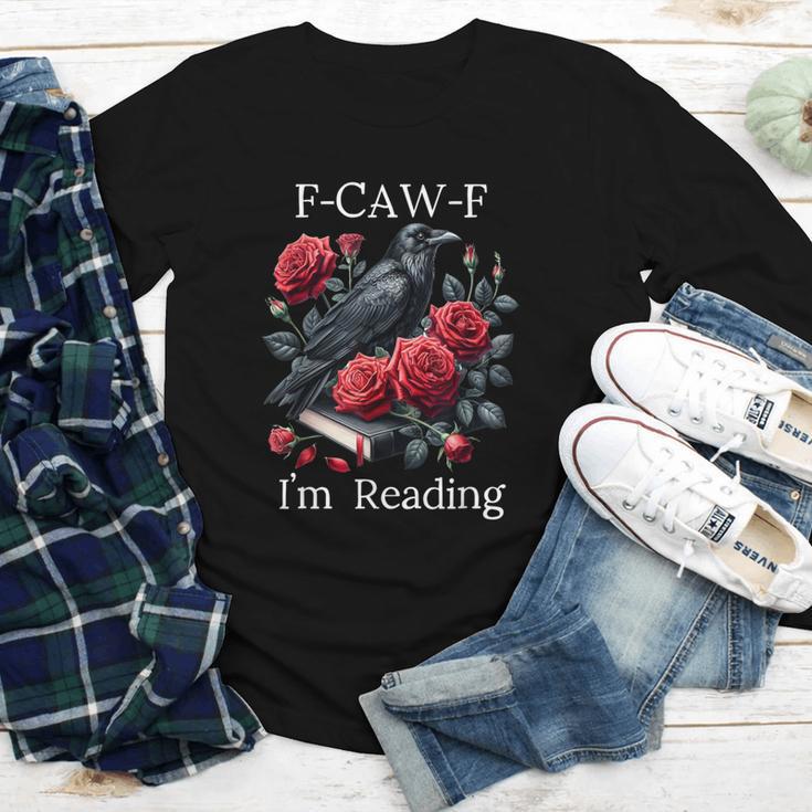 Fuck Off Im Reading Smut Books Dark Romance Book Crow F Cawf Youth Long Sleeve Tee