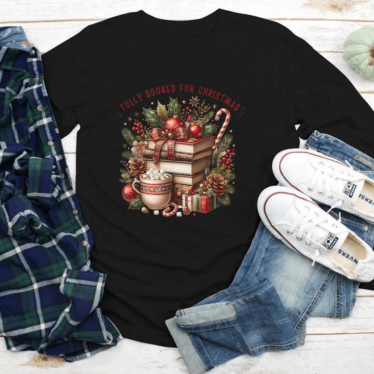 Fully Booked For Christmas Cozy Holiday Books Winter Reading Youth Long Sleeve Tee