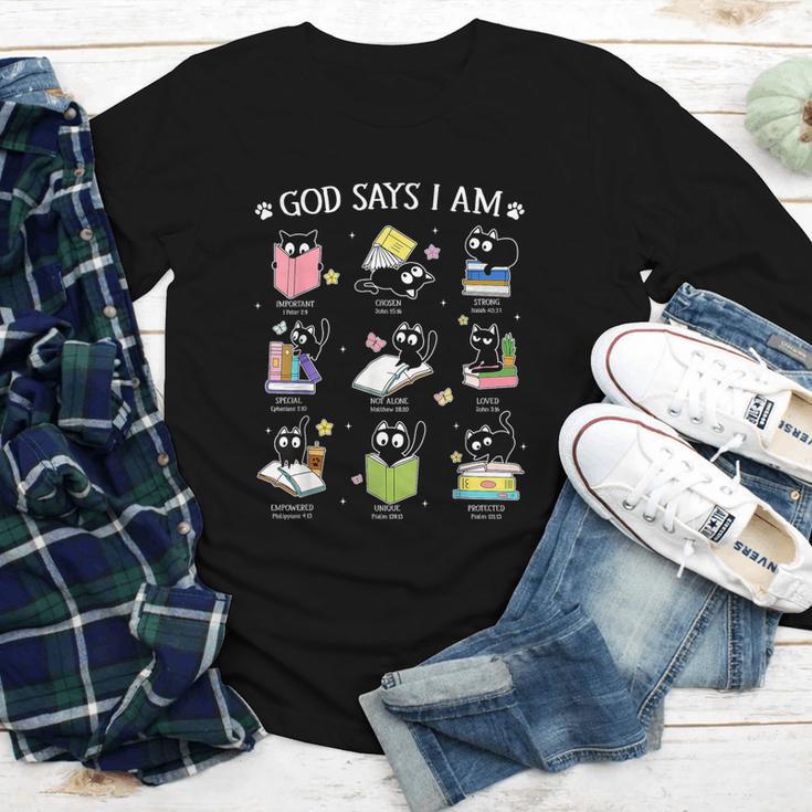God Says I Am Cat Book Lover Christian Cute Jesus Girls Kids Youth Long Sleeve Tee God Says I Am Cat Book Lover Christian Cute Jesus Girls Kids Youth Long Sleeve Tee