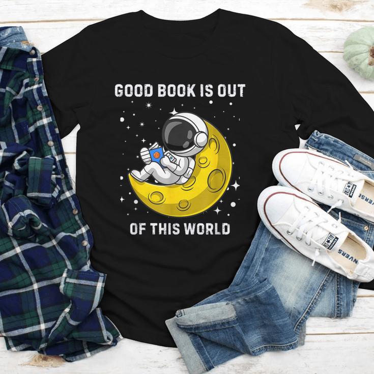 Good Book Is Out Of This World Astronaut Read Book Bookworm Youth Long Sleeve Tee Good Book Is Out Of This World Astronaut Read Book Bookworm Youth Long Sleeve Tee