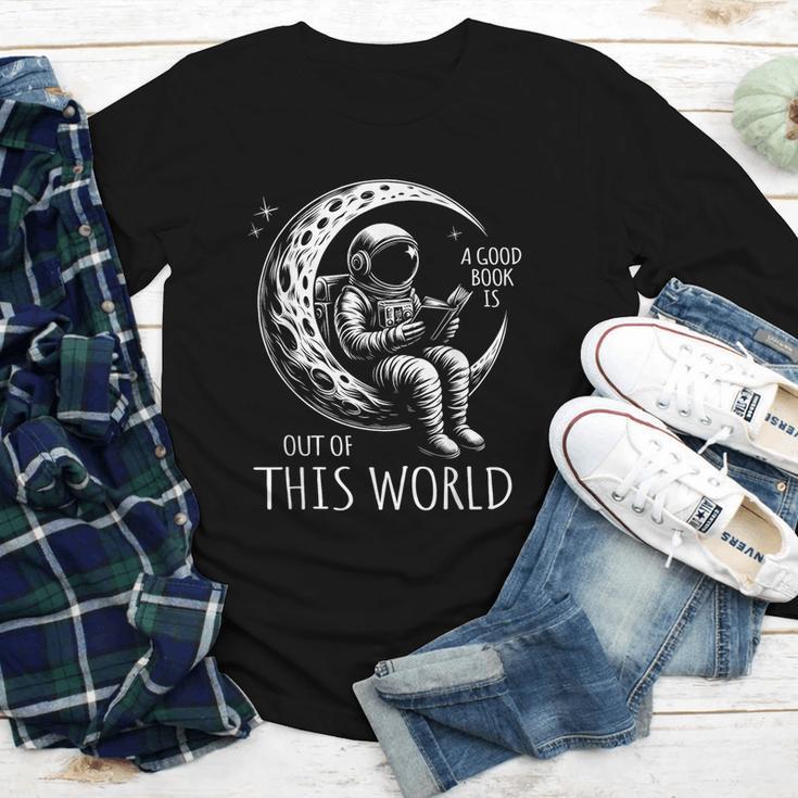 A Good Book Is Out Of This World Kids Reading Imagination Youth Long Sleeve Tee A Good Book Is Out Of This World Kids Reading Imagination Youth Long Sleeve Tee