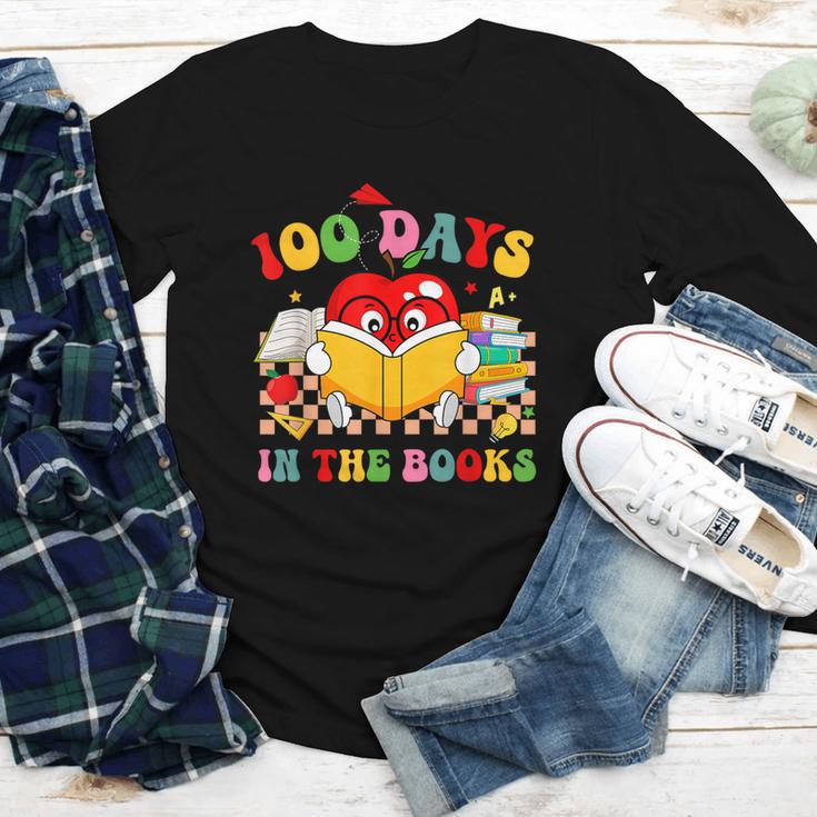 Groovy 100 Days In The Books Reading 100th Day Of School Youth Long Sleeve Tee