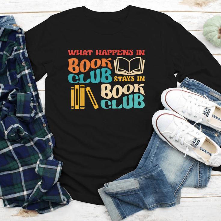 What Happens In Book Club Stays In Book Club Retro Youth Long Sleeve Tee What Happens In Book Club Stays In Book Club Retro Youth Long Sleeve Tee