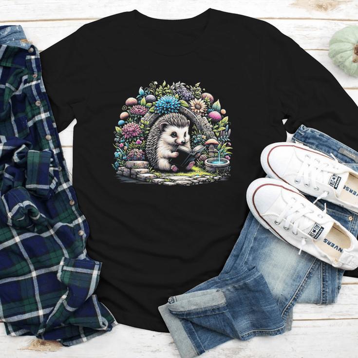 Hedgehog Reading Book Lake Scenery Reading Youth Long Sleeve Tee Hedgehog Reading Book Lake Scenery Reading Youth Long Sleeve Tee