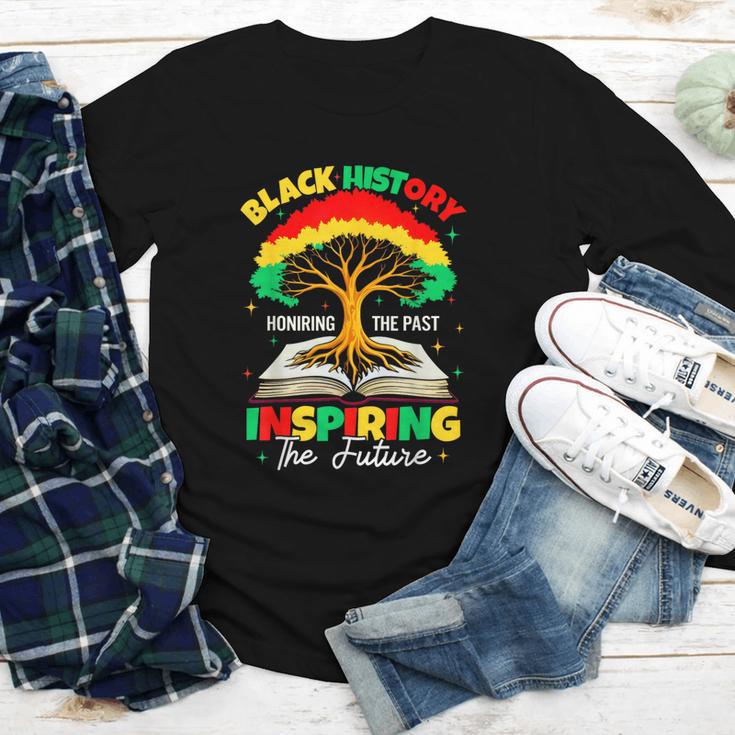 Honoring Past Inspiring Future History Month Book Tree Youth Long Sleeve Tee
