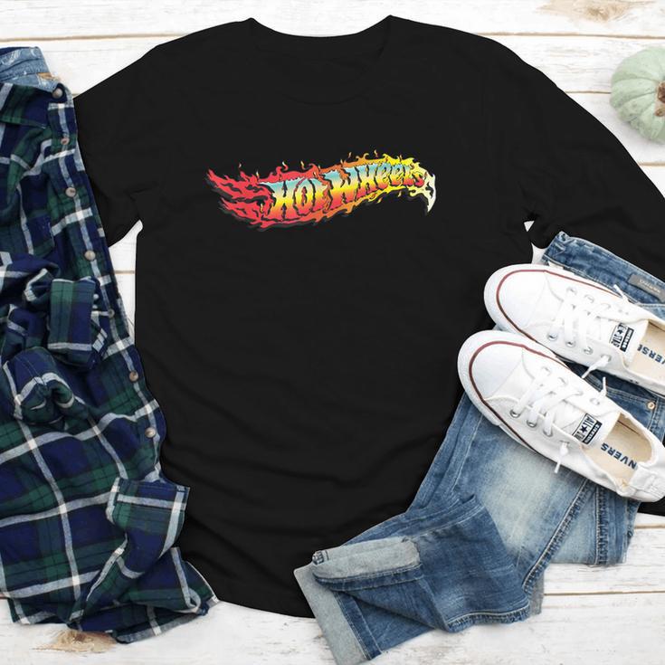 Hot Wheels Comic Book Fire Logo Youth Long Sleeve Tee