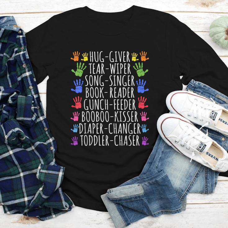 Hug Giver Book Reader Diaper Changer Daycare Teacher Youth Long Sleeve Tee Hug Giver Book Reader Diaper Changer Daycare Teacher Youth Long Sleeve Tee