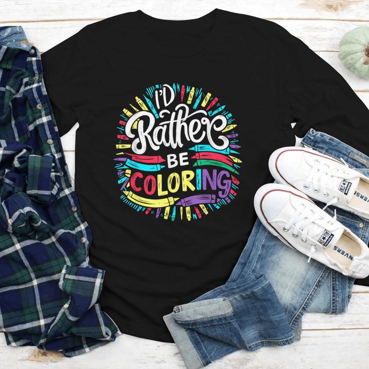 I'd Rather Be Coloring Books Color Drawing Book Youth Long Sleeve Tee I'd Rather Be Coloring Books Color Drawing Book Youth Long Sleeve Tee