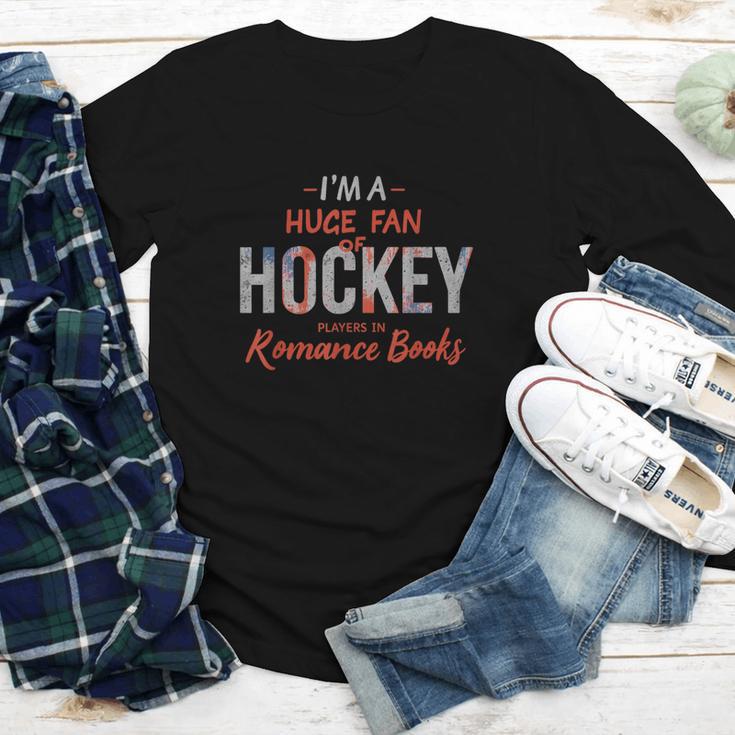 I'm a Huge Fan Of Hockey Players In Romance Books Youth Long Sleeve Tee I'm a Huge Fan Of Hockey Players In Romance Books Youth Long Sleeve Tee