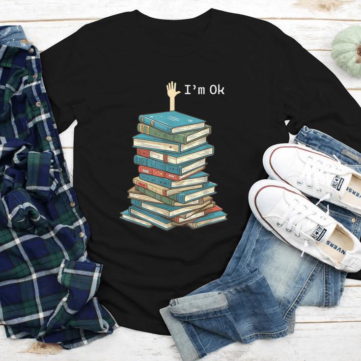 I'm Ok Books Reading Books Lover National Book Day Youth Long Sleeve Tee