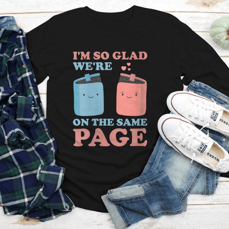 I'm So Glad We'Re On The Same Page Book Lover Writer Youth Long Sleeve Tee