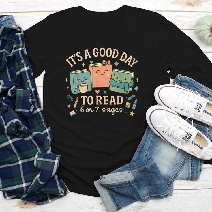 It’s a Good Day To Read 6 Or 7 Pages Cute Book Youth Long Sleeve Tee