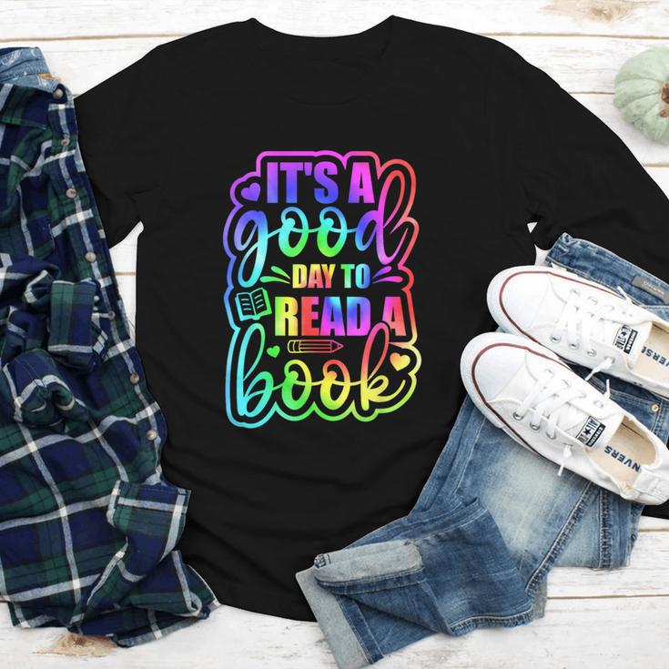Its A Good Day To Read Book Kids Boys Girls Reading Graphic Youth Long Sleeve Tee