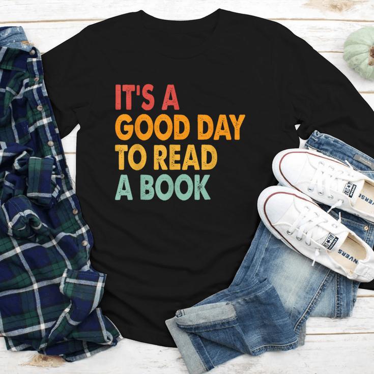 It's A Good Day To Read A Book Retro Vintage Teacher Youth Long Sleeve Tee It's A Good Day To Read A Book Retro Vintage Teacher Youth Long Sleeve Tee