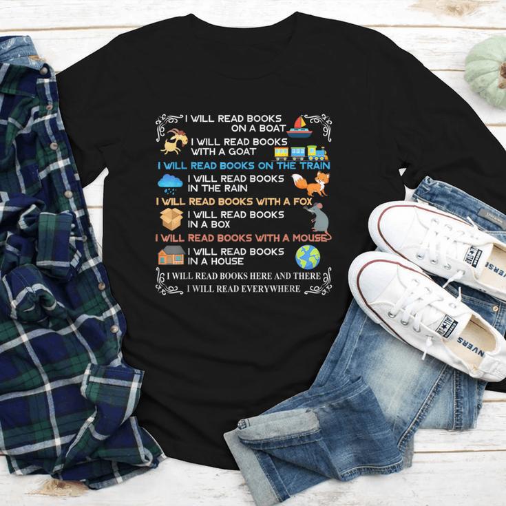 IWill Read Books On A Boat & Everywhere Reading Kids Youth Long Sleeve Tee