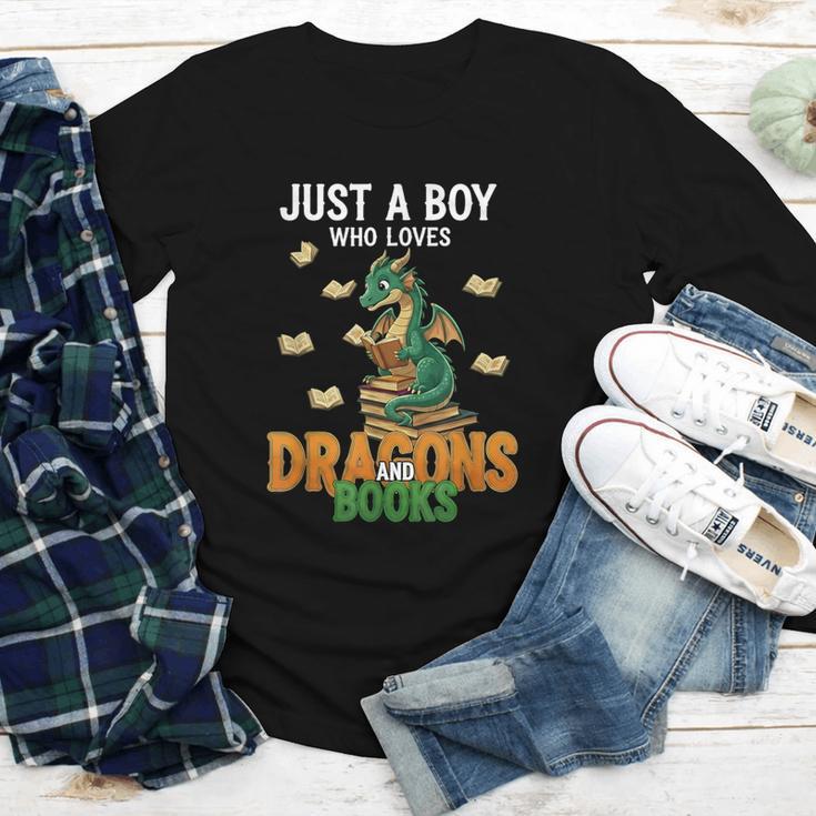 Just a Boy Who Loves Dragons And Books Reading Dragon Youth Long Sleeve Tee Just a Boy Who Loves Dragons And Books Reading Dragon Youth Long Sleeve Tee