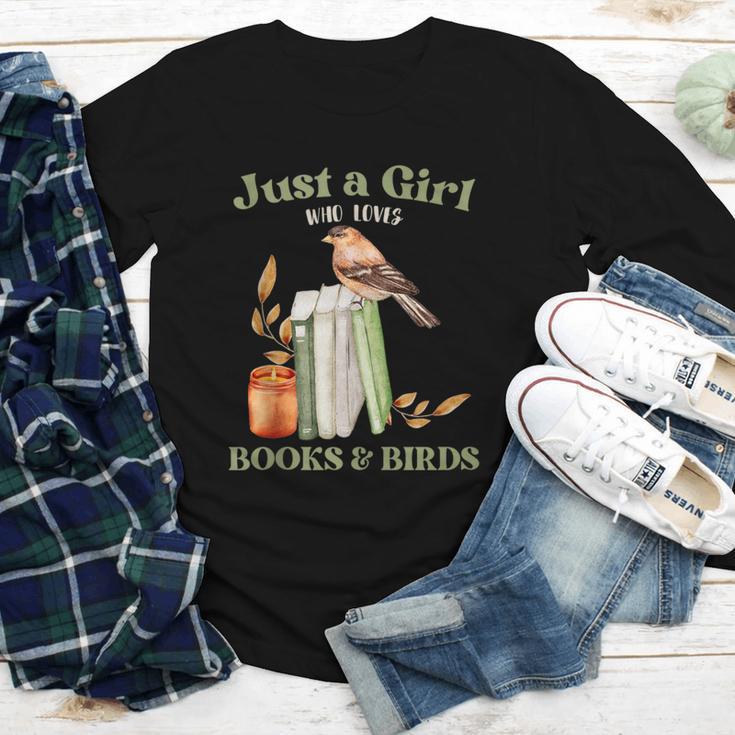 Just a Girl Who Loves Books And Birds Book Reading Bird Love Youth Long Sleeve Tee