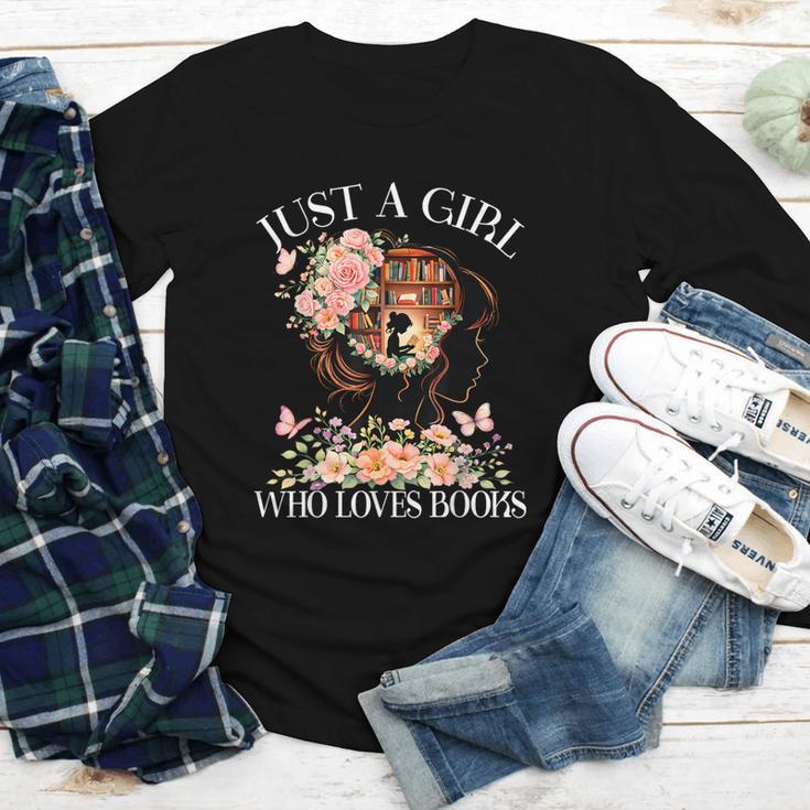Just A Girl Who Loves Books Book Lover Reading For Women Youth Long Sleeve Tee Just A Girl Who Loves Books Book Lover Reading For Women Youth Long Sleeve Tee