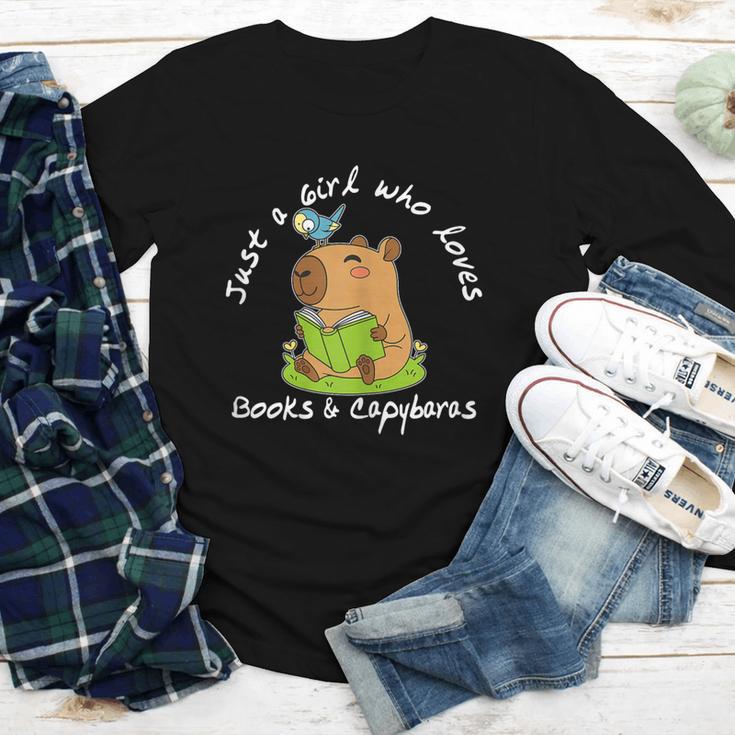 Just a Girl Who Loves Books And Capybaras Youth Long Sleeve Tee Just a Girl Who Loves Books And Capybaras Youth Long Sleeve Tee
