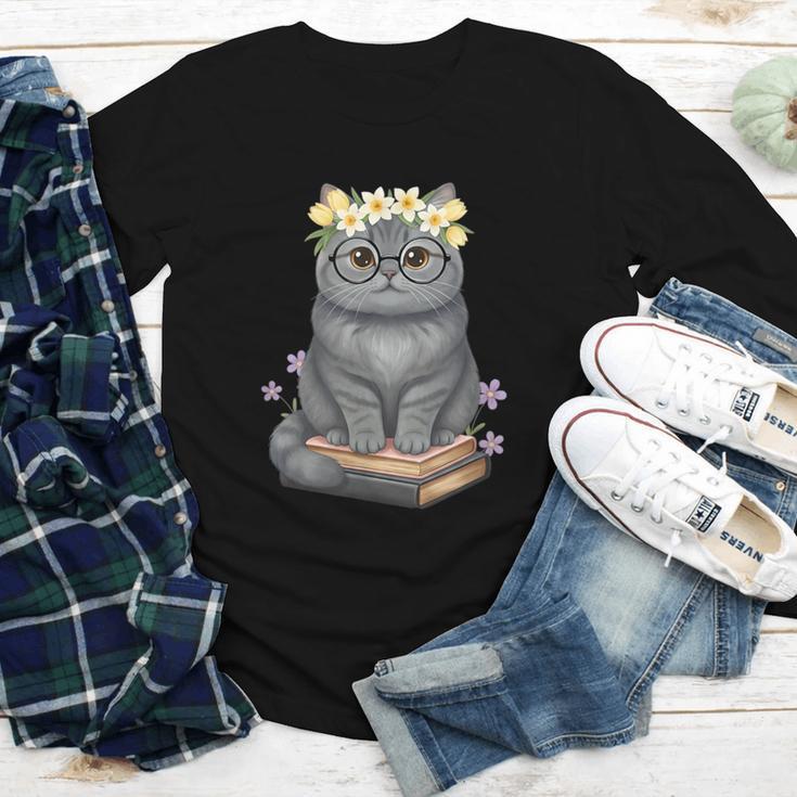 Just A Girl Who Loves Cats & Books Bookish Women Youth Long Sleeve Tee